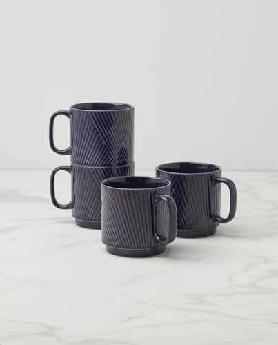 Lenox 898176 Modulus Mugs, Set Of 4, Nightshade - color: Nightshade, style: Mugs, Set of 4