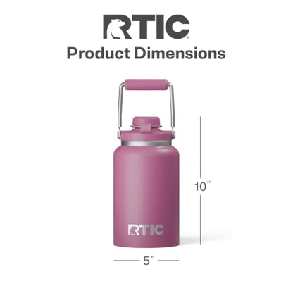 RTIC Half Gallon Outback Jug, Ceramic Lined, Orchid | Stainless Steel, Insulated Water Bottle with Lid and Handle, Double Wall Vacuum Insulation - color: Orchid