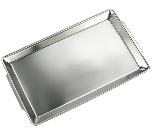 15.8" x 9.5" Large Serving Platters, Stainless Steel Heavy-Duty Large Serving Trays, Silver Rectangular Plates for Food, Fruit, Party, Wedding, Christmas, Chip and Scratch Resistant - color: Plata-40x24 Cm