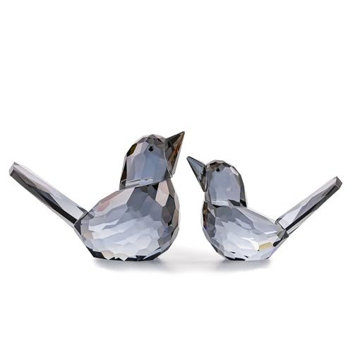 Crystal Birds Statues Figurine Home Decor, Black Decorative Ornaments | Modern Style, Living Room, Bedroom, For Living Room, Bedroom, Office Desktop, Bird Gifts - color: Black