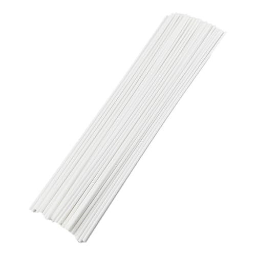 50PCS White Fiber Reed Diffuser Sticks 12 Inch Long 3mm Diameter Strong Absorption Refill Replacement Reeds for Diffuser Stick Essential Oil Scented Aroma Fragrance Rod for Home Office Spa - color: White, size: 3mm×30cm-50 PCS