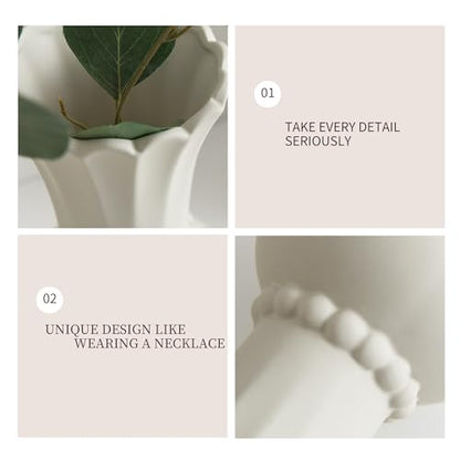 Modern Ceramic Vase - Grey, Perfect for Pampas Grass, Dried Flowers, Centerpieces - color: G-grey Big Vase