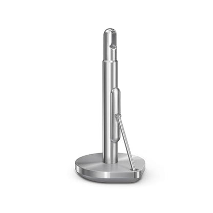 simplehuman Tension Arm Countertop Paper Towel Holder, Easy One-Handed Tear, Standing Weighted Base with Finger Loop, Heavy Duty, Brushed Stainless Steel - color: Brushed Stainless Steel