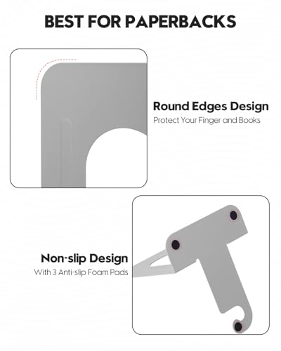 Honagu Bookends, Metal Book Ends, Bookends for Shelves, Book Holder Stopper for Heavy Books, /CDs/DVDs (1 Pair/2 Pieces, Grey) - color: Gray