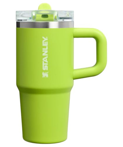 STANLEY Quencher ProTour Flipstraw Tumbler, 14 oz, Chartreuse | Built-In Straw & Handle | Cupholder Compatible for Travel | Leakproof Insulated Stainless Steel Cup | BPA-Free - color: Chartreuse, size: 14 Ounces