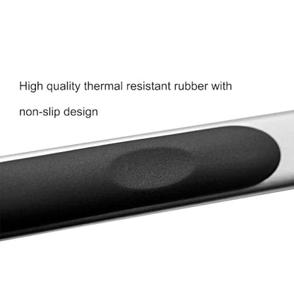 600℉ Heat Resistant Kitchen Tongs with Locking, Set of 9-inch and 12-inch Stainless Steel Metal Cooking Tongs with Non-Slip Grip, Perfect for Grilling, Barbecue (BBQ) and More - size: 9" & 12"