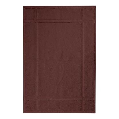 100% Cotton Bath Mat 24x17 Inches, 1350 GSM Thick Plush, Soft Absorbent, Oeko-Tex Certified, Durable Construction – Brown - color: Brown