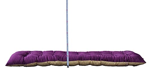 Velvet Bench Cushion for Outdoor Furniture, Anti-Slip Bottom Settee Cushions for Bay Window Loveseat Sofa, Non-Skid Rocking Chair Reclinger Car Seat Pads 17.7 L X 17.7 W, Purple - color: Purple, style: 17.7 L X 17.7 W