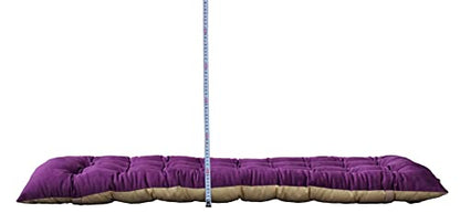 Velvet Bench Cushion for Outdoor Furniture, Anti-Slip Bottom Settee Cushions for Bay Window Loveseat Sofa, Non-Skid Rocking Chair Reclinger Car Seat Pads 17.7 L X 17.7 W, Purple - color: Purple, style: 17.7 L X 17.7 W