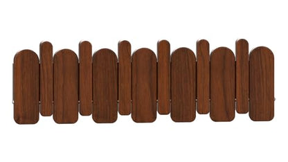 Wall Mounted Piano Key Hanger | Flip Style Hook | Entrance Wall Art Hook, Made of Oak Wood (3 Times Painted, 4 Times Polished) (Arc Walnut, 6Hooks) - color: Arc Walnut, size: 6Hooks