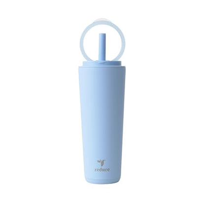 REDUCE Halo 24 oz Stainless Steel Vacuum Insulated Tumbler - Spill Proof Travel Mug with Flip Handle Lid - Keeps Drinks Cold for 32 Hrs - Dishwasher Safe - Cupholder Friendly - Glacier - color: Glacier, size: 24 Ounces