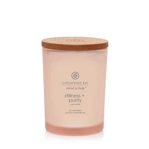 Chesapeake Bay Candle Scented Candle Stillness + Purity (Rose Water) Medium Jar 8 Ounce Home Décor - color: Stillness + Purity, size: 8.8oz