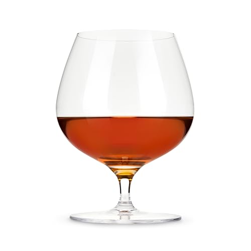 Viski Wingback Brandy Glass glassware set, Stemmed Wine glasses, Cocktail Glass Gift, Perfect for Bourbon, Rye, Scotch, and Mezcal, Set of 2, 17oz - style: Cognac Glasses