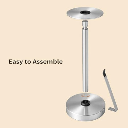 Heavy Duty Paper Towel Holder Countertop Top Damping Disc Silver | Easy One-Handed Tear, Weighted Base Non-Slip, Tension Arm Prevents Unraveling, Countertop Paper Stand for Kitchen, Bathroom - color: Silver