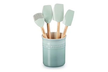Le Creuset Stoneware & Silicone 5pc. Utensil Crock Set, Sea Salt - color: Sea Salt