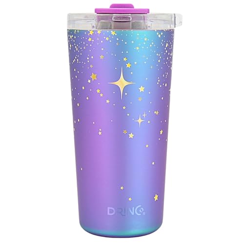 Drinco - 20 oz Stainless Steel Tumbler | Double Walled Vacuum Insulated Mug With Lid, 2 Straws, For Hot & Cold Drinks (20oz North Star) - color: 20oz North Star