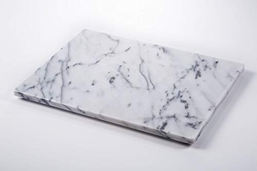 JEmarble Pastry Board 8x12 inch with Non-Slip Rubber Feets for Stability Perfect for Keep the Dough Cool and Chocolate Tempering(Premium Quality) White - size: 12"L x 8"W (Board Only)