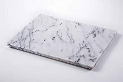 JEmarble Pastry Board 8x12 inch with Non-Slip Rubber Feets for Stability Perfect for Keep the Dough Cool and Chocolate Tempering(Premium Quality) White - size: 12"L x 8"W (Board Only)