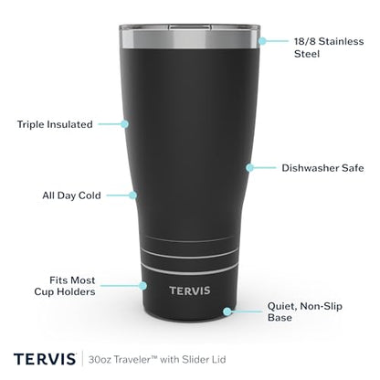 Tervis Traveler® 30oz Tumbler | Inkreel - Teal Wave - color: 30oz Traveler with Slider Lid, style: Inkreel - Teal Wave