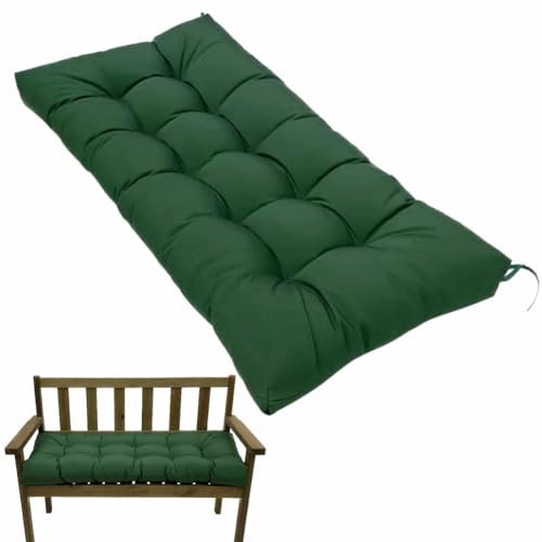 Waterproof Bench Cushions for Outdoor/Indoor Furniture,Tufted Patio Bench Seat Cushion, Swing Seat Cushion,Garden Loveseat Cushions,Waterproof Cushions for Lounger Garden (Green, 47.2x19.7in) - color: Green, size: 47.2x19.7in