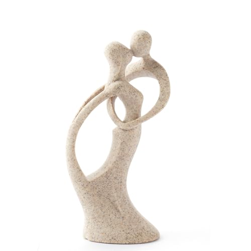 Modern Abstract Couple Statue, Kissing Lovers Sculpture Figurine for Home Decor Living Room Bedroom Bookshelf Office, Gift for Wedding Anniversaries, Love Decor Ornament for Couple Valentines - style: Style A