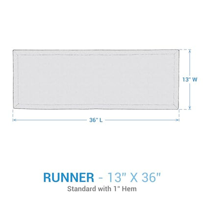 Park Designs Chadwick Table Runner 13" x 36", Mist | Hand-Loomed Yarn | Honeycomb Weave | Light Blue | Farmhouse Decor - color: Mist