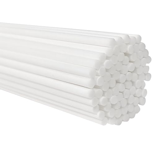 10inch Diffuser Replacement Sticks - 60Pcs White Fiber Reed Fragrance Sticks Refill for Home and Bathroom - Rattan Essential Oil Sticks for Scented Diffuser - color: White Colors, size: 3mm x 25cm (60pcs)