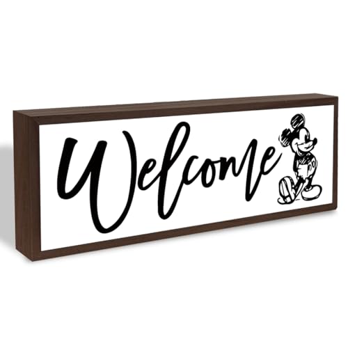 Welcome Wood Home Decor Signs, Welcome Wood Plaque, Home Tabletop Desk Decorative Sign, Rustic Farmhouse Shelf Decor Sign, Hanging Decorative Wooden Plaque 9.5x3.1 Inches(A2) - color: welcome 02