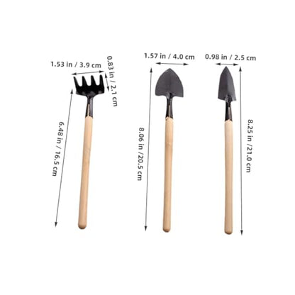 Mini Garden Tool Set 18pcs 6 Sets Small Gardening Hand Tools for Indoor Plant Care Transplanting Digging Weeding with Metal Mini Shovel Rake and Trowel for Succulent and Flower