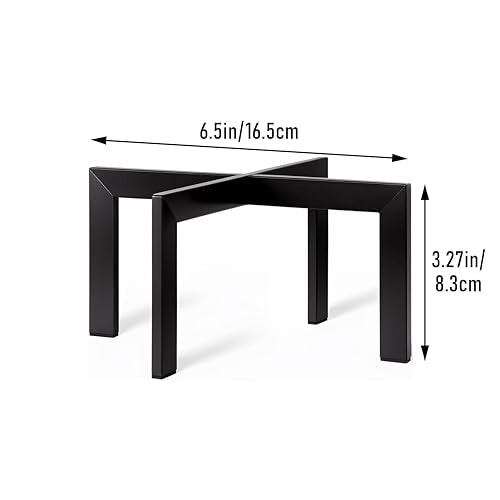 2-Pack Mini Plant Stand, Modern Cross Shape, Black | Small Metal Holder For Desktop, Fits 2-6.5 Inch Pots, Perfect For Succulents & Cactus, Easy Assembly, Pots Not Included - size: 2 Pack - Mini