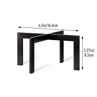 2-Pack Mini Plant Stand, Modern Cross Shape, Black | Small Metal Holder For Desktop, Fits 2-6.5 Inch Pots, Perfect For Succulents & Cactus, Easy Assembly, Pots Not Included - size: 2 Pack - Mini