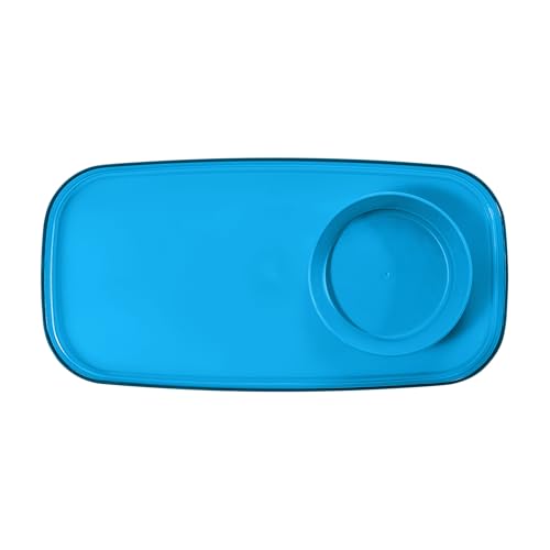 madesmart Dipware Small Reusable Serving Tray for Appetizers and Snacks, Food-Safe Small Appetizer Serving Platter with Removable Dip Bowl, Ocean (Pack of 6) - color: Translucent Ocean, size: Small (Pack of 6)
