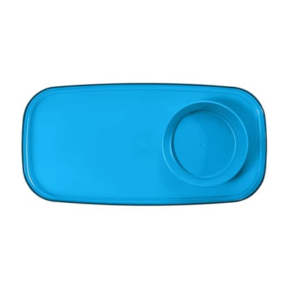 madesmart Dipware Small Reusable Serving Tray for Appetizers and Snacks, Food-Safe Small Appetizer Serving Platter with Removable Dip Bowl, Ocean (Pack of 6) - color: Translucent Ocean, size: Small (Pack of 6)