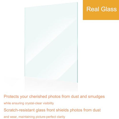 BESCRCL 11x14 Picture Frame Set of 6 High Definition Glass, 11 x 14 Photo Frame for Wall, Engineered Wood, Brown - color: Brown, size: 11x14