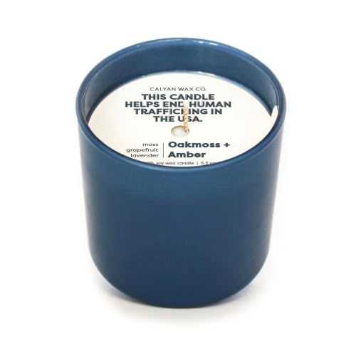 Dignity Series Oakmoss & Amber Scented Candle | 35 Hour Burn - Made in the USA Luxury Clean Soy Wax Candles - Long Lasting Glass Jar Candle for Home - 1 Wick - 5.3oz - color: Oakmoss + Amber