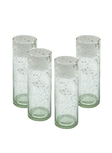 Serene Spaces Living 7" Speckled Green Glass Bud Vases, Tall & Slender Floral Vase, Perfect for Floral Arrangements at Home, Office, Wedding Tablescapes, Celebratory Events, Set of 4 - size: Extra Small - Set of 4