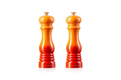 Le Creuset MG610-2 Salt and Pepper Mill Set 8-Inch, Flame - color: Flame, size: Large