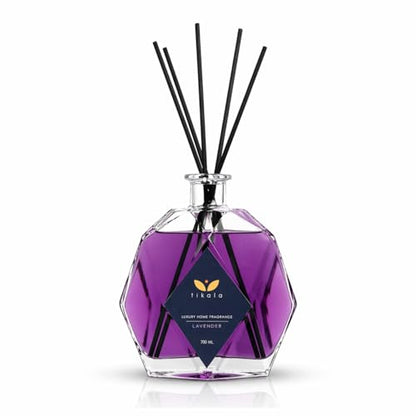 Home Fragrance Luxury Reed Diffuser with Lavender Scent 23.67 fl oz | Crystal Glass Bottle Home Fragrance for Living Room, Bathroom & Office
