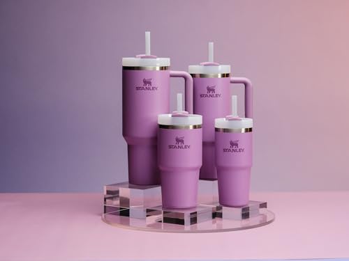 STANLEY Quencher H2.0 Flow State Tumbler, 20 oz, Lilac | Straw and 3-Position Lid | Cup Holder Compatible for Travel | Insulated Stainless Steel Cup | BPA-Free - color: Lilac, style: Classic