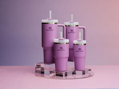 STANLEY Quencher H2.0 Flow State Tumbler, 20 oz, Lilac | Straw and 3-Position Lid | Cup Holder Compatible for Travel | Insulated Stainless Steel Cup | BPA-Free - color: Lilac, style: Classic