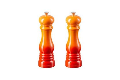 Le Creuset MG610-2 Salt and Pepper Mill Set 8-Inch, Flame - color: Flame, size: Large
