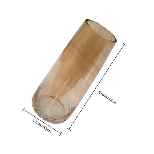 Amber Glass Flower Vase Decorative Flower Arrangement Container Nordic Creative Home Décor Floral Bottle for Living Room and Table Display