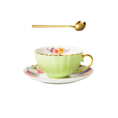 British Multicolor Ceramics Afternoon Tea Coffee Cup Saucer Set Wedding Gift - color: Styles2