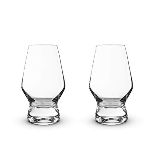 Viski Raye Crystal Scotch Glasses, Set of 2, clear, 8 oz - style: Scotch