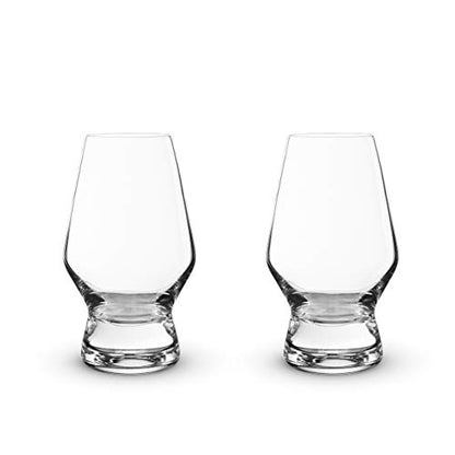 Viski Raye Crystal Scotch Glasses, Set of 2, clear, 8 oz - style: Scotch