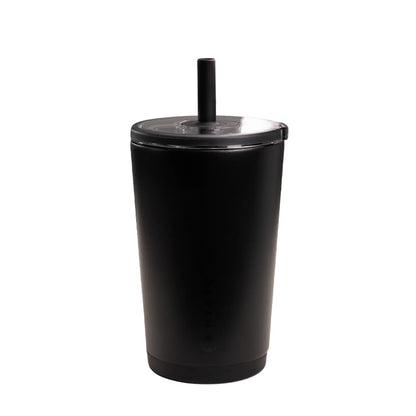 HydroJug Everyday Tumbler 14 oz, Ceramic-Lined Straw Cup, Black - color: Black, size: 14 Ounces