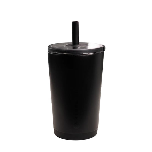 HydroJug Everyday Tumbler 14 oz, Ceramic-Lined Straw Cup, Black - color: Black, size: 14 Ounces
