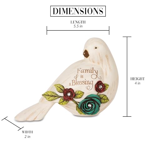 Pavilion Gift Company 41043 Simple Spirits Family Bird Figurine, 4-Inch,Beige