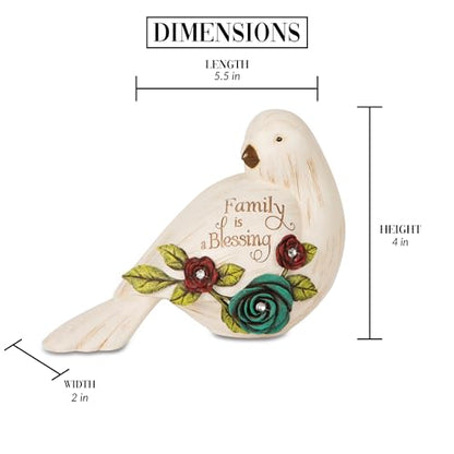 Pavilion Gift Company 41043 Simple Spirits Family Bird Figurine, 4-Inch,Beige