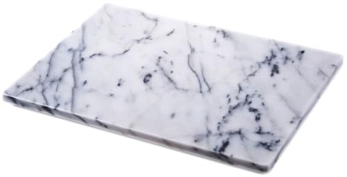 JEmarble Pastry Board 16x20 inch with Non-Slip Rubber Feets for Stability Perfect for Keep the Dough Cool and Chocolate Tempering(Premium Quality) White - size: 20"L x 16"W